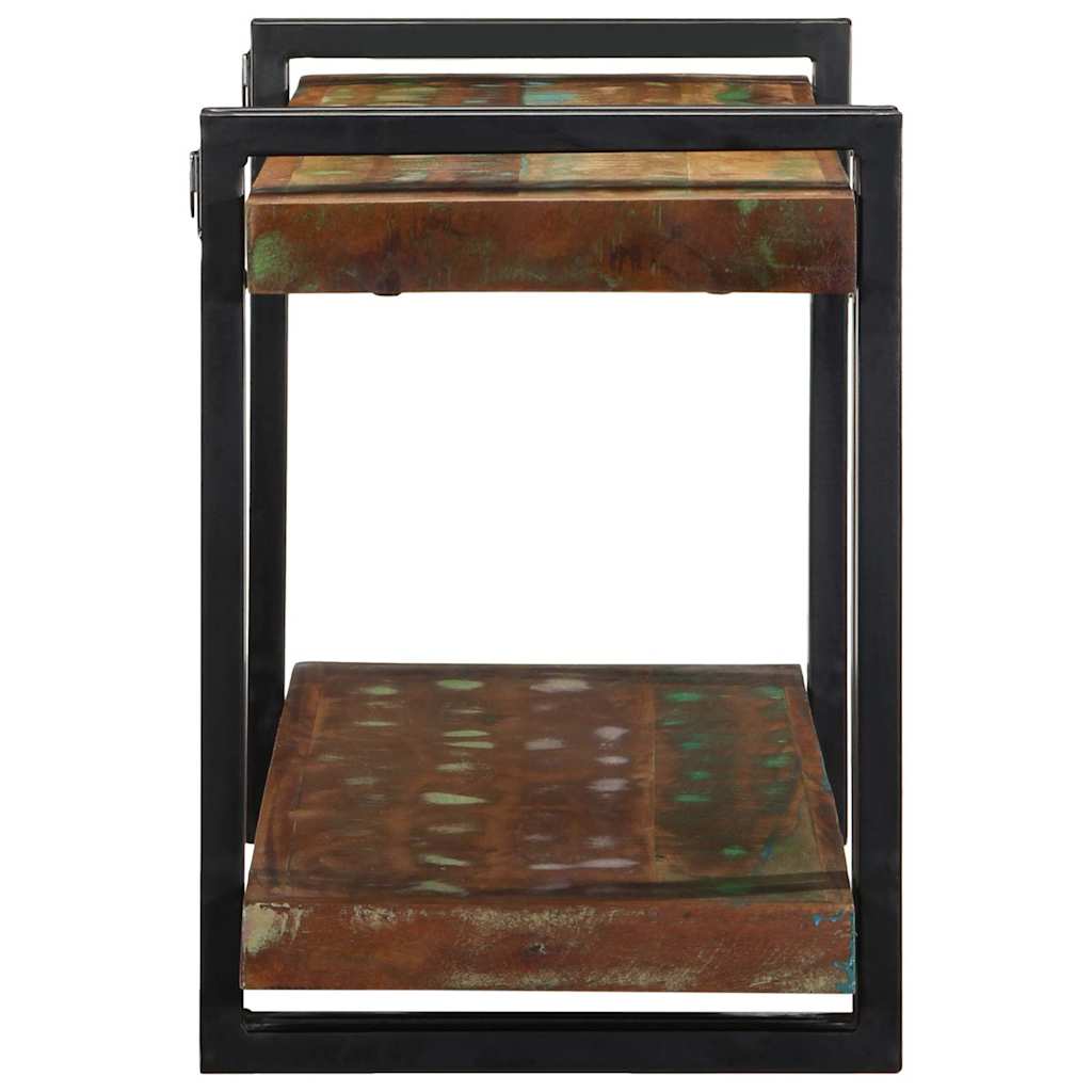 Wall Shelf Multicolour Solid Wood Reclaimed